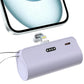 Fast Charging Mini Portable Charger 5000 mAh for IPhone, Built-in cables