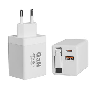 45W Retractable GaN Charger