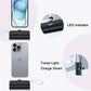 Fast Charging Mini Portable Charger 5000 mAh for IPhone, Built-in cables