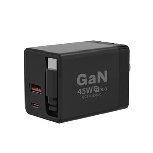 45W Retractable GaN Charger