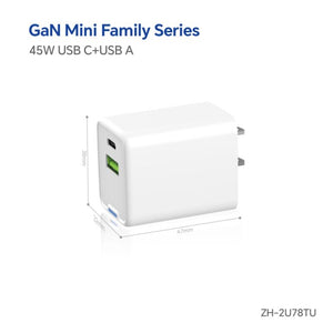 45W Dual Port GaN Fast Charger