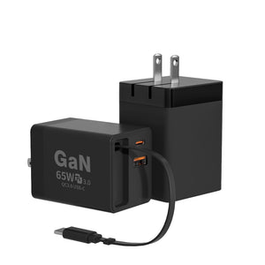 65W Retractable GaN Charger