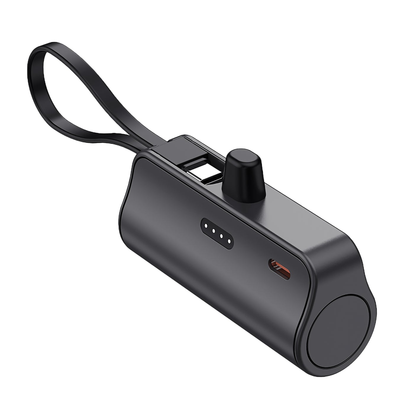 Fast Charging Mini Portable Charger 5000 mAh for IPhone, Built-in cables